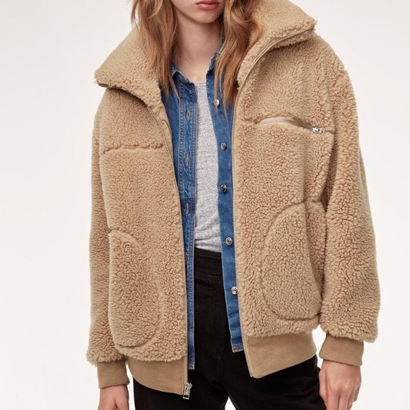 Aritzia | Jackets & Coats | Aritzia Wilfred Teddy Sherpa Jacket Size Medium | Poshmark
